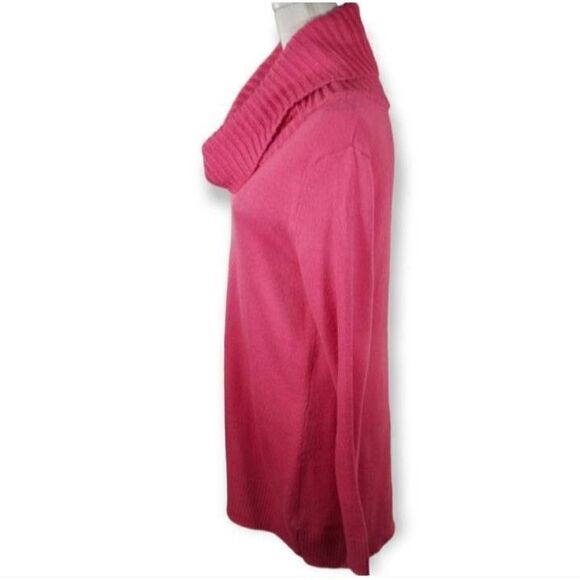 H&M PINK COWL-NECK SWEATER DRESS TUNIC SZ.M EUC. - Picture 5 of 8